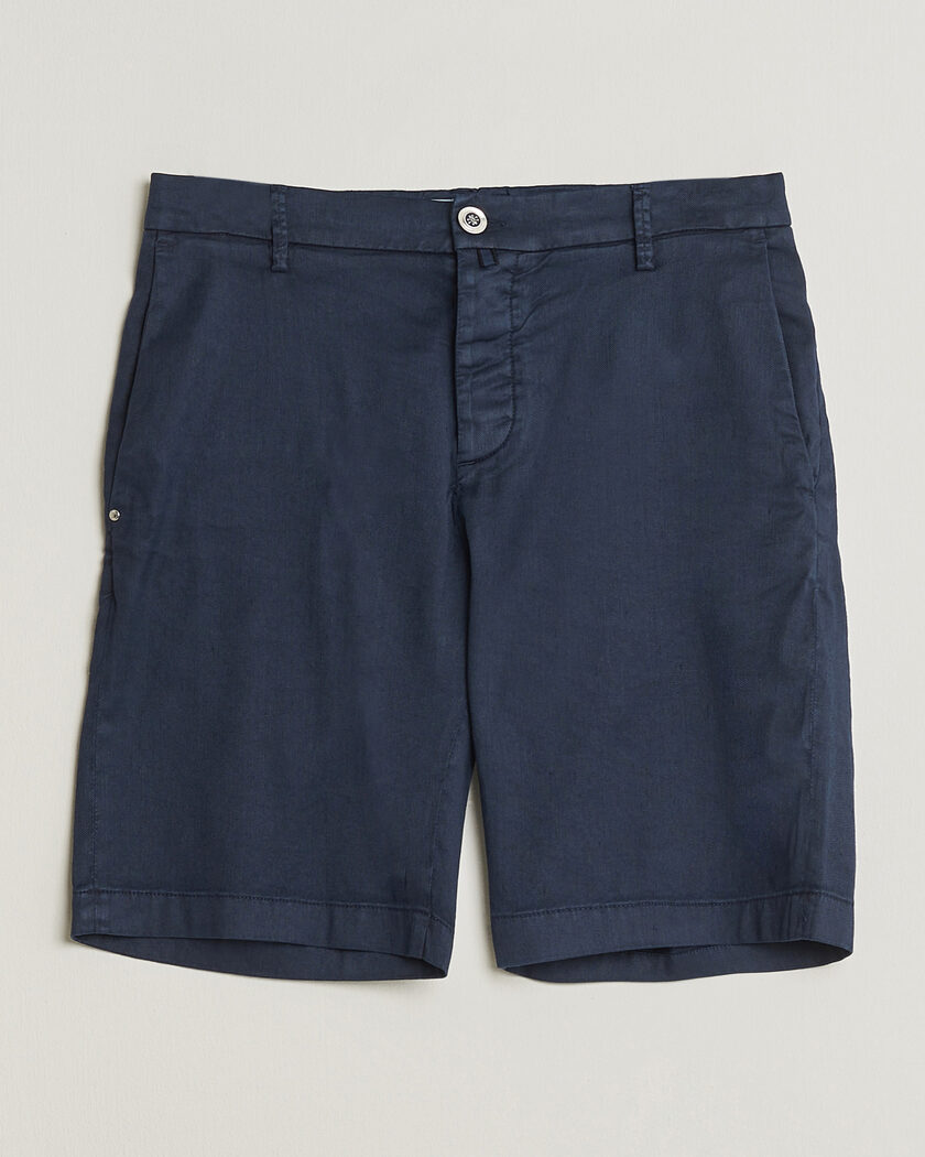 Jacob Cohën George Stretch Linen Shorts Navy – Azul
