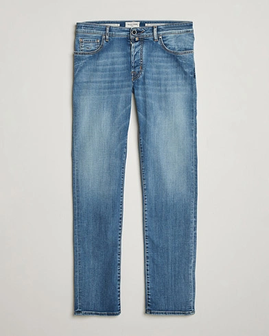 Jacob Cohën Bard Slim Fit Stretch Porsche Patch Jeans Mid Blue – Azul