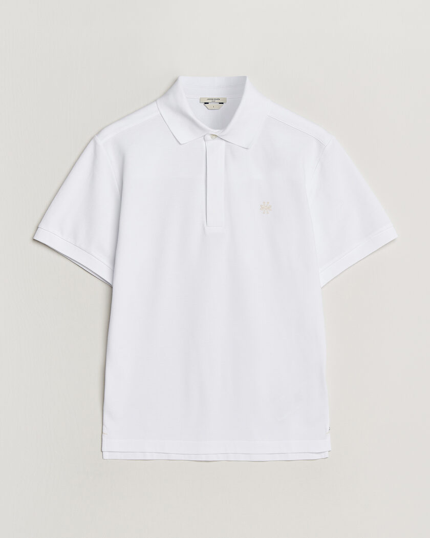 Jacob Cohën Cotton Polo Piquet Optical White – Blanco