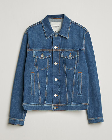 Jacob Cohën Denim Trucker Jacket Mid Blue – Azul