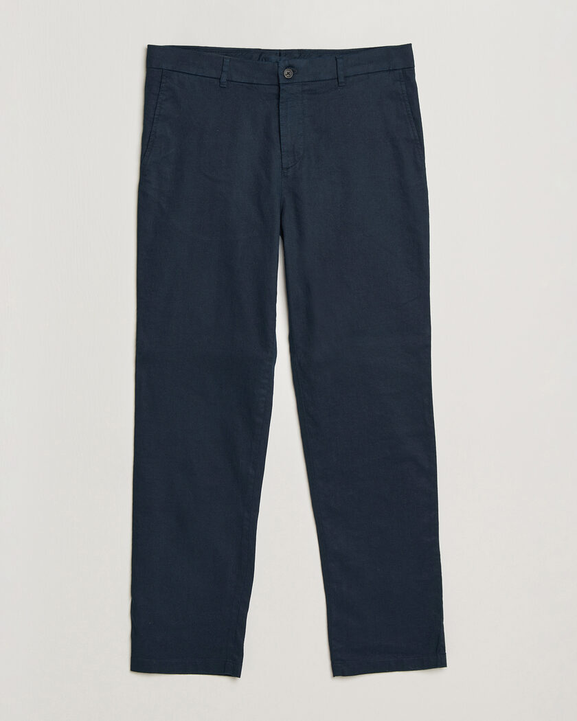 J.Lindeberg Logan Stretch Linen Pants JL Navy – Azul