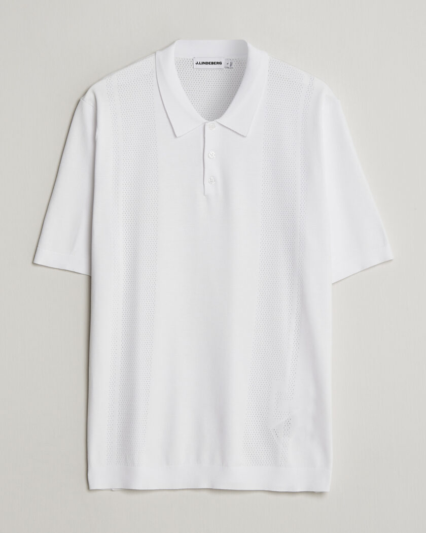 J.Lindeberg Reymond Knit Polo White – Blanco