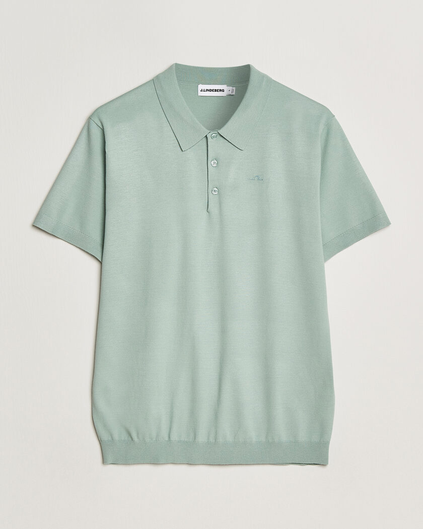 J.Lindeberg Ridge Knitted Polo Jadeite – Verde