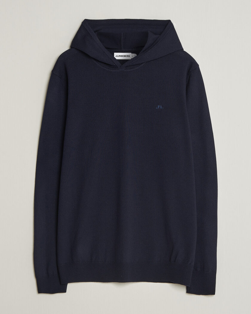 J.Lindeberg Karl Merino Hoodie JL Navy – Azul