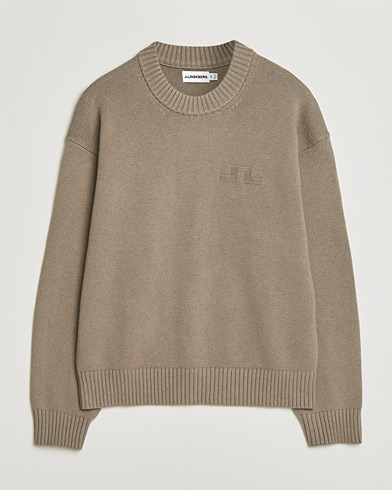 J.Lindeberg Eddy Cotton Wool Crew Neck Brindle – Verde