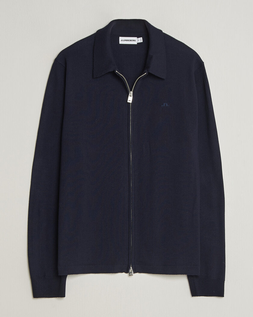 J.Lindeberg Kaleb Merino Cardigan JL Navy – Azul
