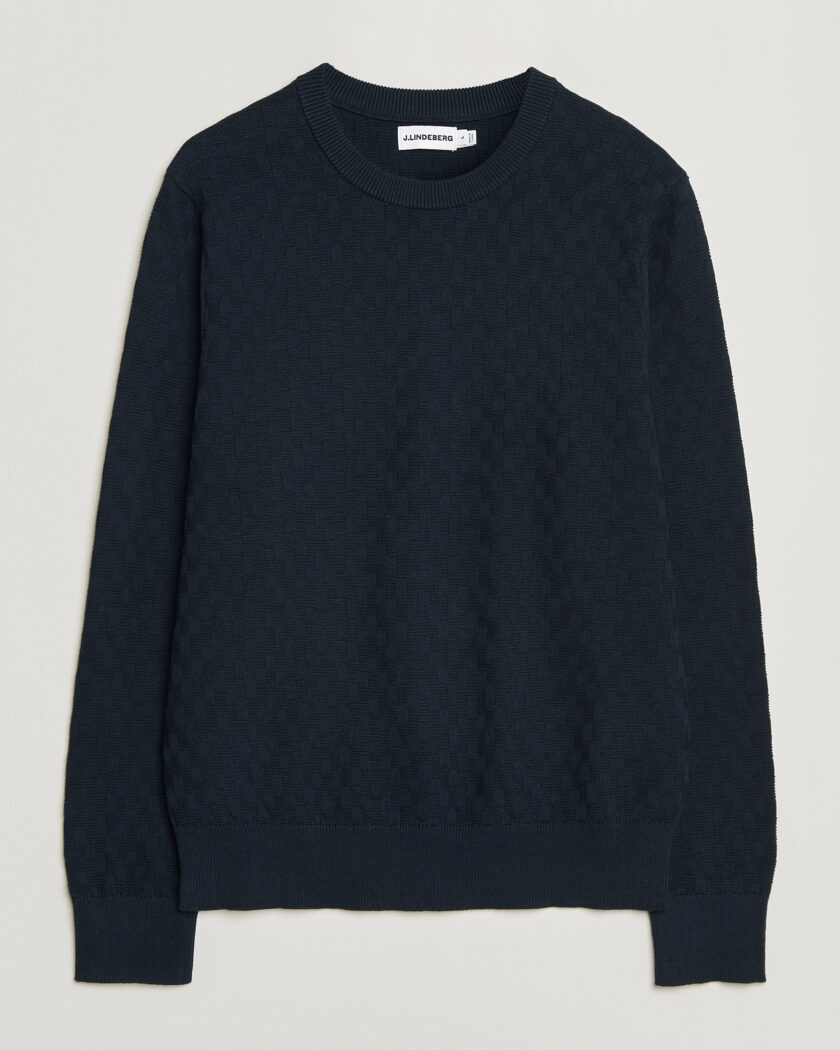 J.Lindeberg Arthur Knit Cotton Sweater JL Navy – Azul