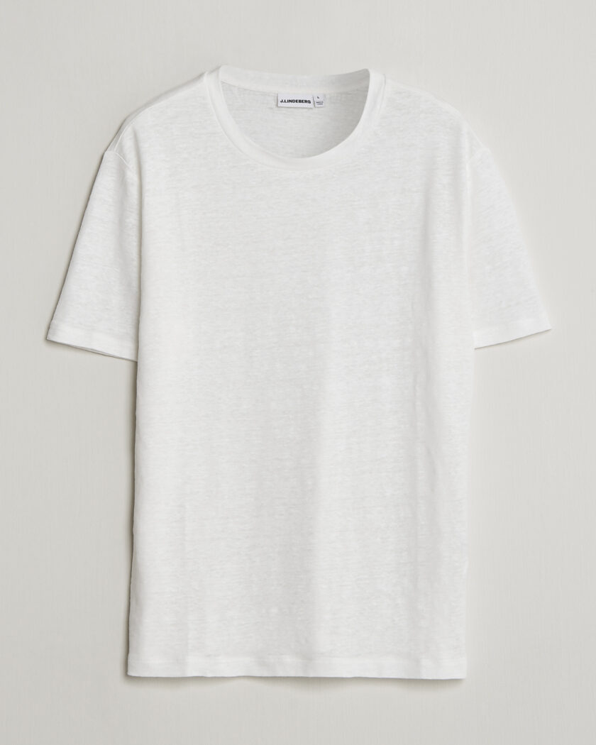 J.Lindeberg Coma Linen T-Shirt White – Blanco
