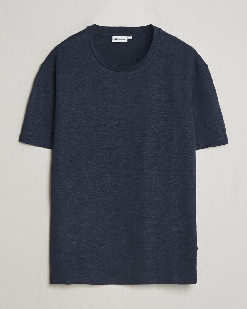 J.Lindeberg Coma Linen T-Shirt JL Navy – Azul
