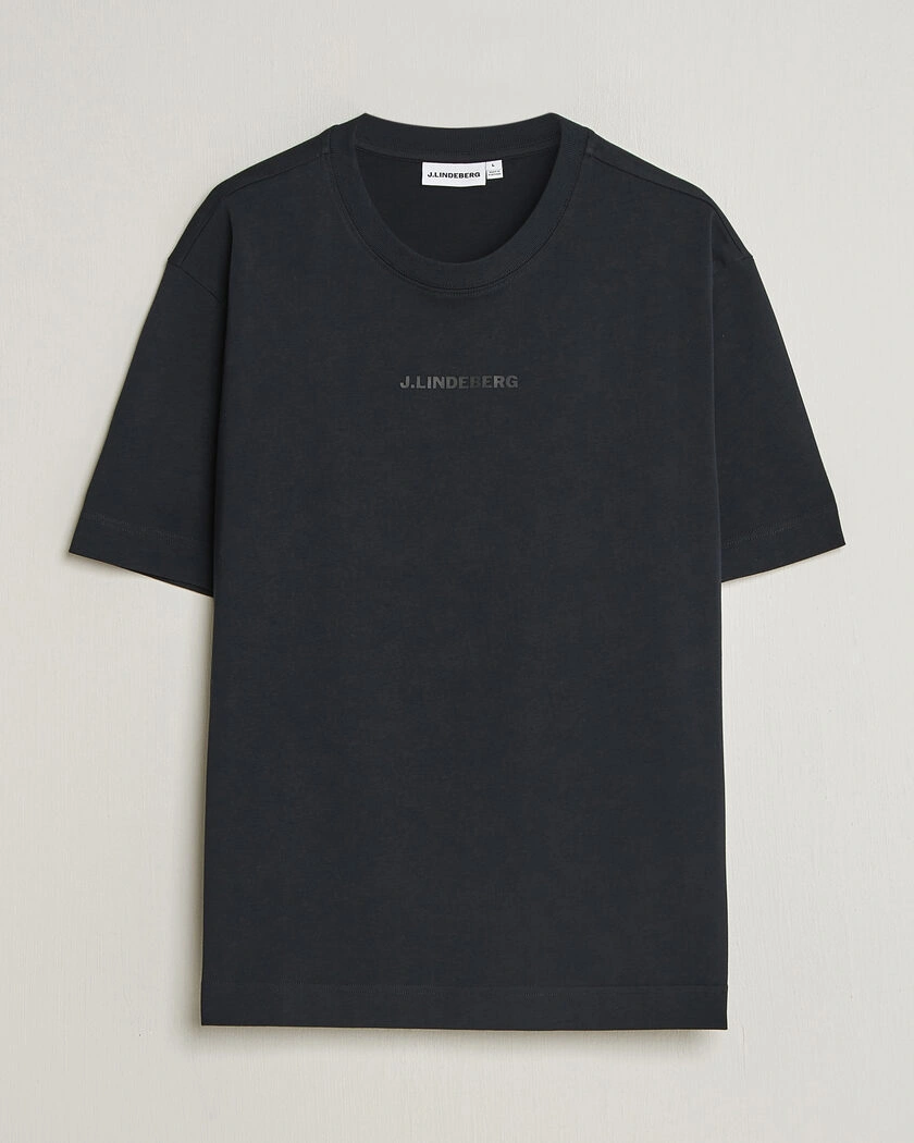  J.Lindeberg Hale Heavy Logo T-Shirt Black – Negro