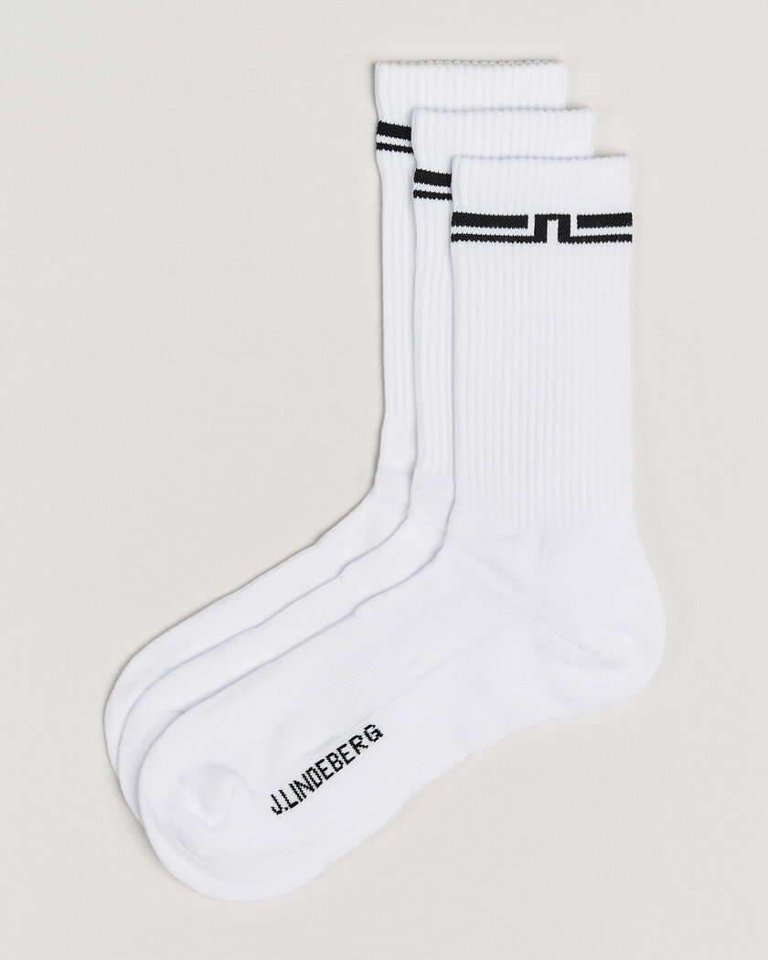 J.Lindeberg Johnson 3-Pack Socks White – Blanco