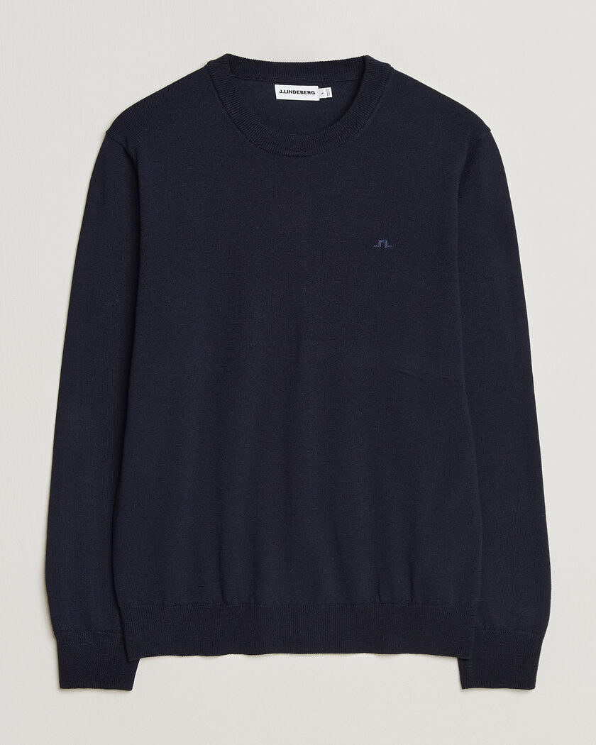 J.Lindeberg Keane Merino Crew Neck Pullover JL Navy – Azul