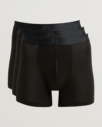 J.Lindeberg 3-Pack Bridge Lyocell Boxer Black – Negro