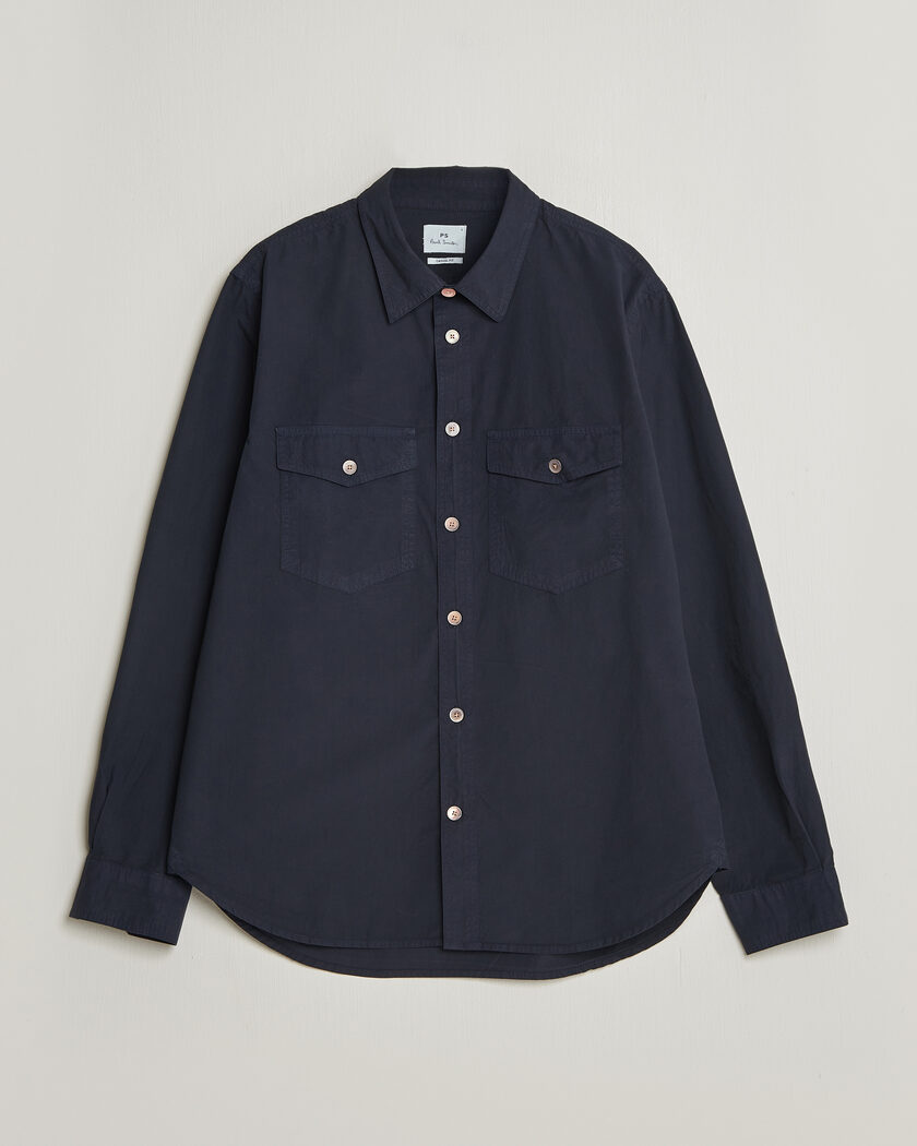 PS Paul Smith Cotton Pocket Overshirt Navy – Azul