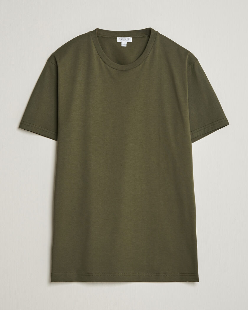 Sunspel Riviera Midweight T-Shirt Deep Olive – Verde
