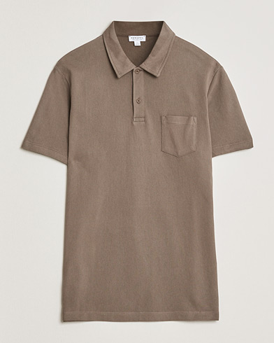 Sunspel Riviera Polo Shirt Dark Cedar – Marrón