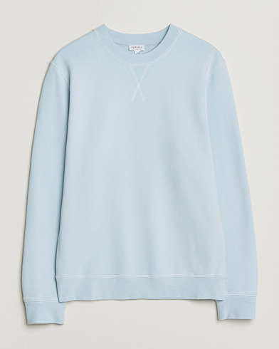 Sunspel Loopback Sweatshirt Pastel Blue – Azul