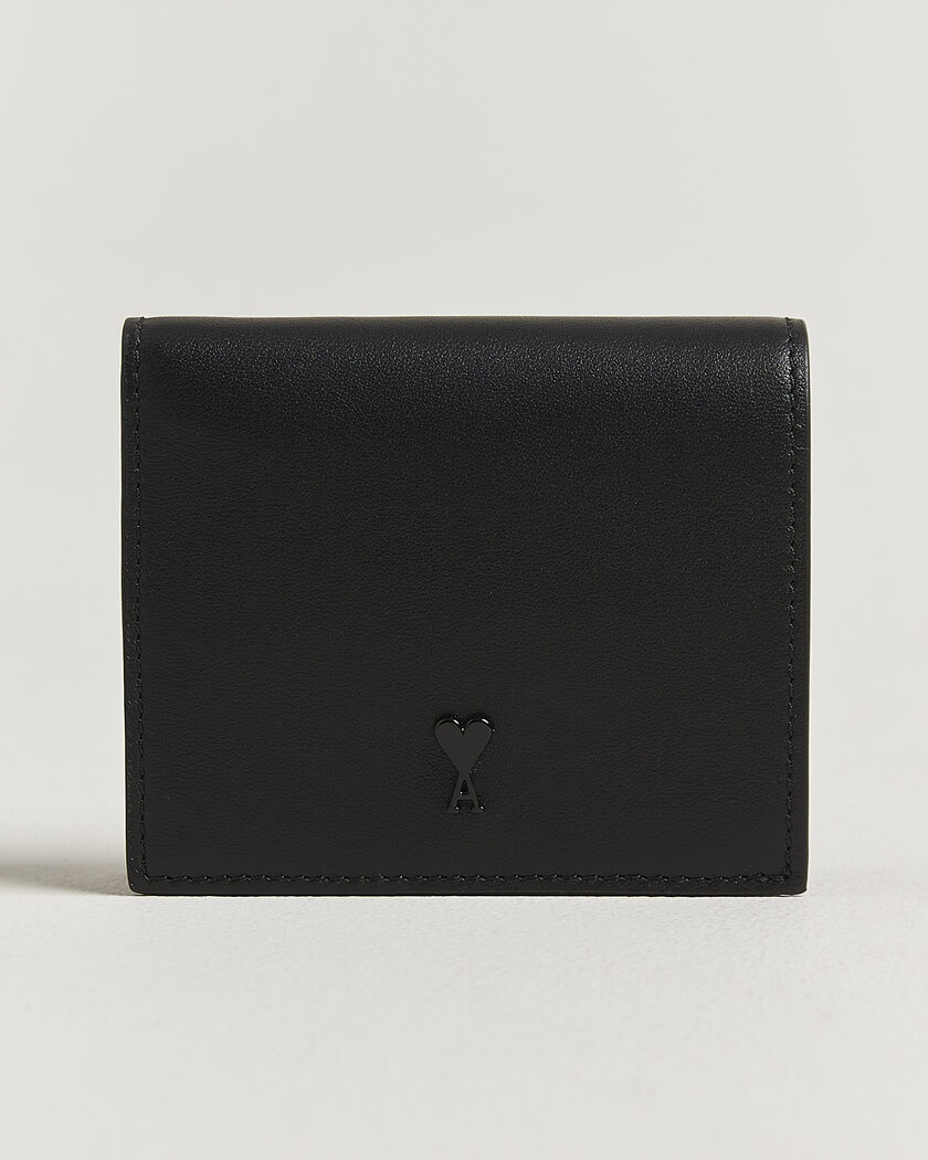 AMI Tonal Heart Logo Wallet Black – Negro