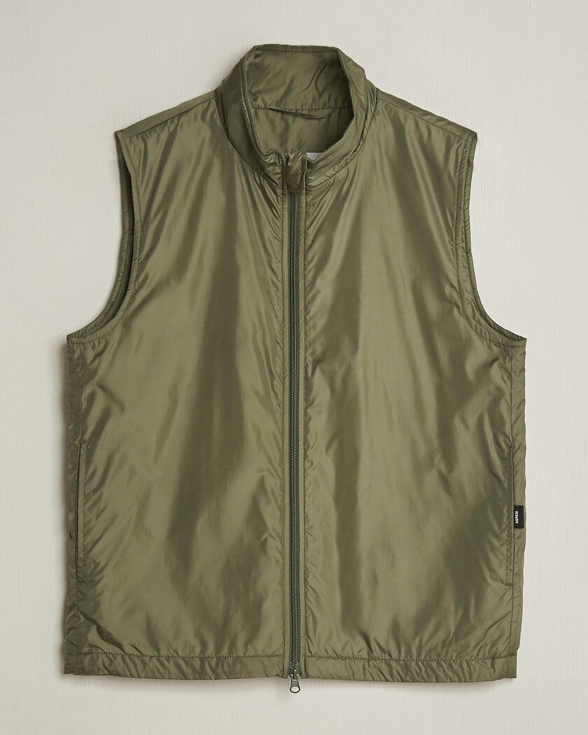 Aspesi Vernes Nylon Gilet Olive – Verde