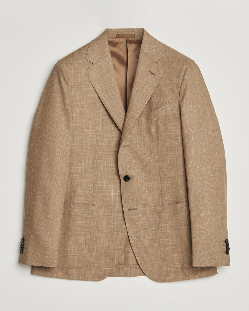 Caruso Aida Wool/Silk Blazer Brown – Marrón
