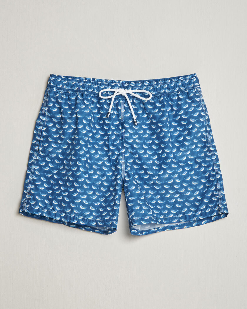 Fedeli Madeira Swim Trunk Blue Whales – Azul