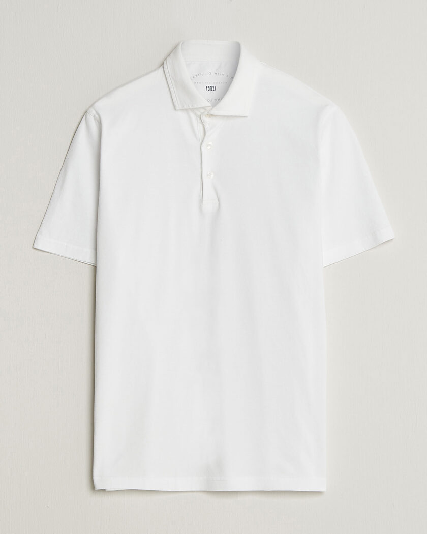 Fedeli Zero Organic Cotton Polo White – Blanco