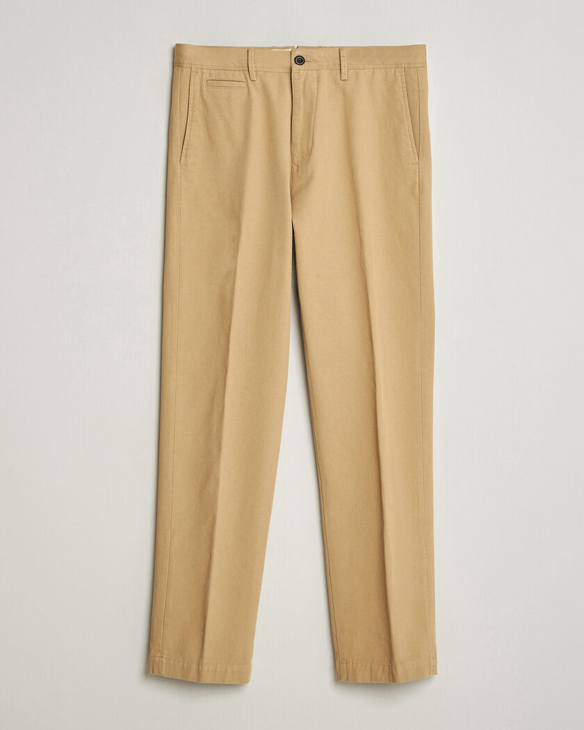 Incotex Regular Fit Uniform Cotton Slacks Khaki – Marrón