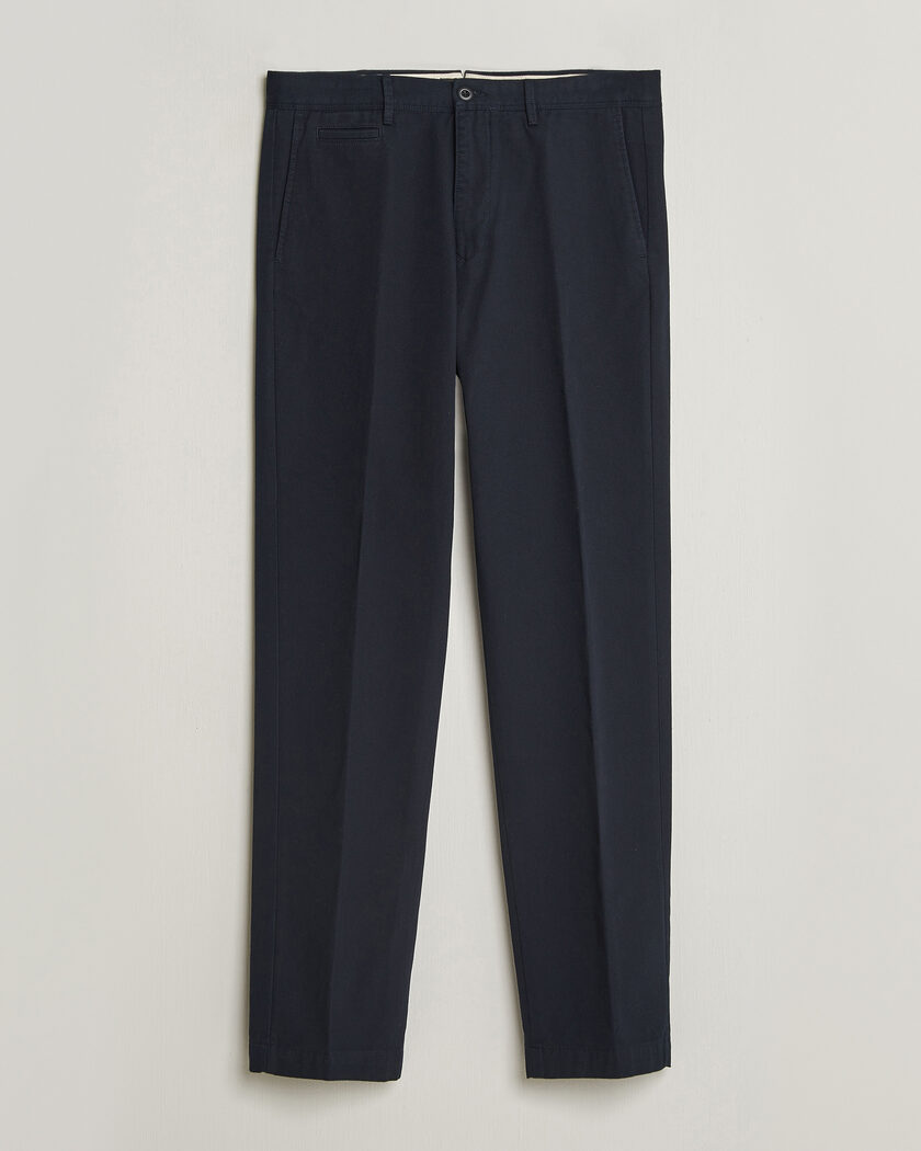 Incotex Regular Fit Uniform Cotton Slacks Navy – Azul