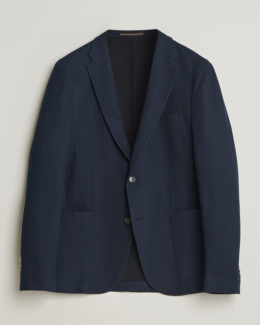 Incotex Unconstructed Jersey Blazer Navy – Azul