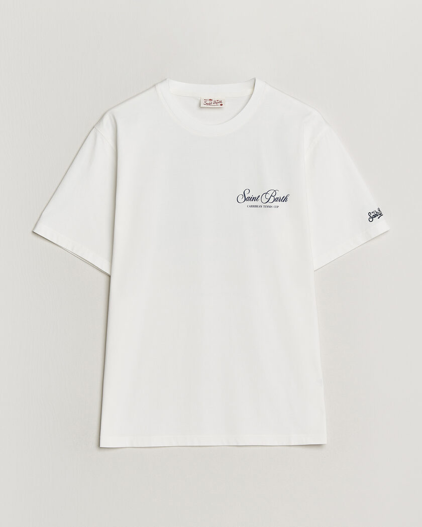 MC2 Saint Barth Back Printed Cotton T-Shirt Gustavia Cup – Blanco