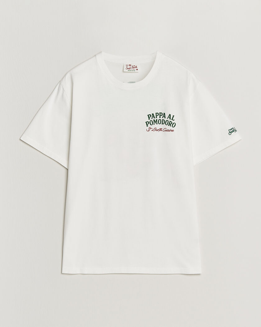 MC2 Saint Barth Back Printed Cotton T-Shirt Pappa Pomodoro – Blanco