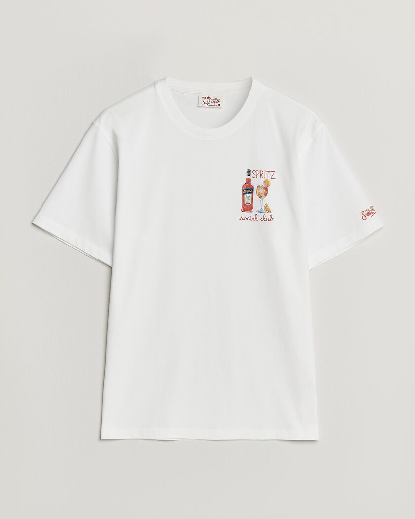 MC2 Saint Barth Printed Cotton T-Shirt Social Spritz – Blanco
