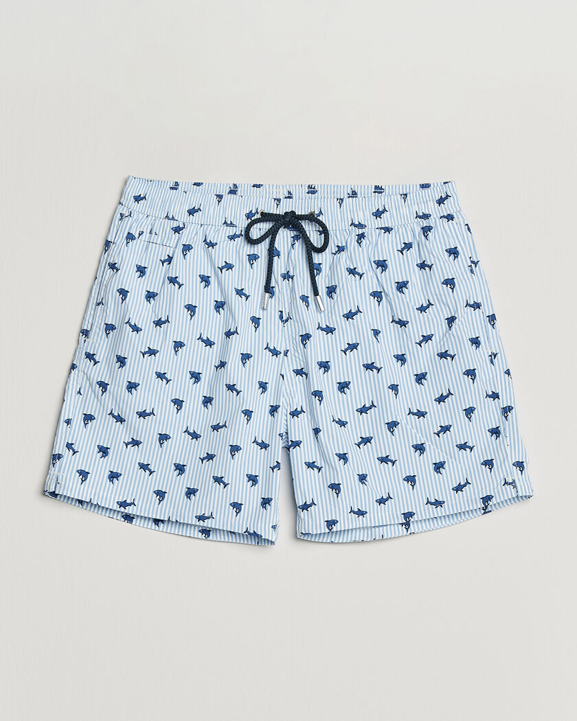 MC2 Saint Barth Printed Swim Shorts Blue Sharks – Azul