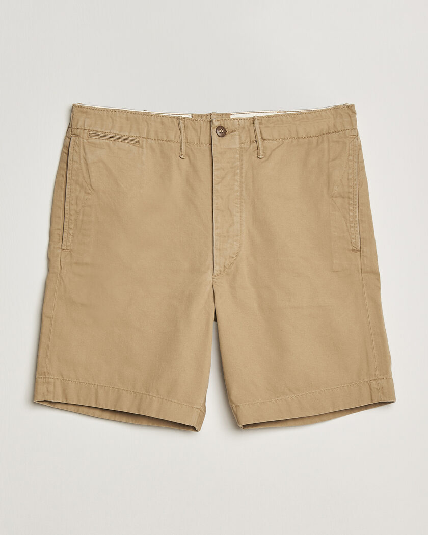 RRL Officers Flat Shorts New Military Khaki – Beige