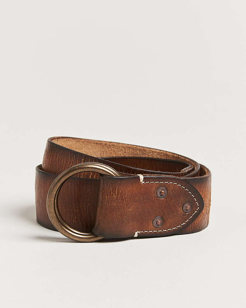 RRL Ring Belt Vintage Brown – Marrón