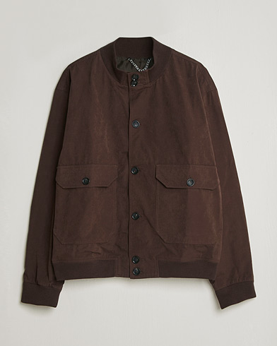 Palmes Waxed Cotton Jacket Brown – Marrón