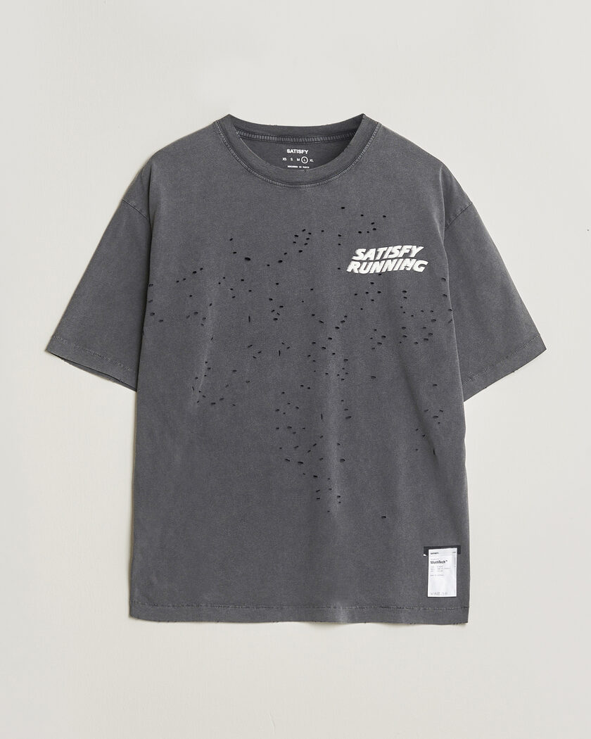 Satisfy MothTech Small Logo T-Shirt Aged Black – Negro