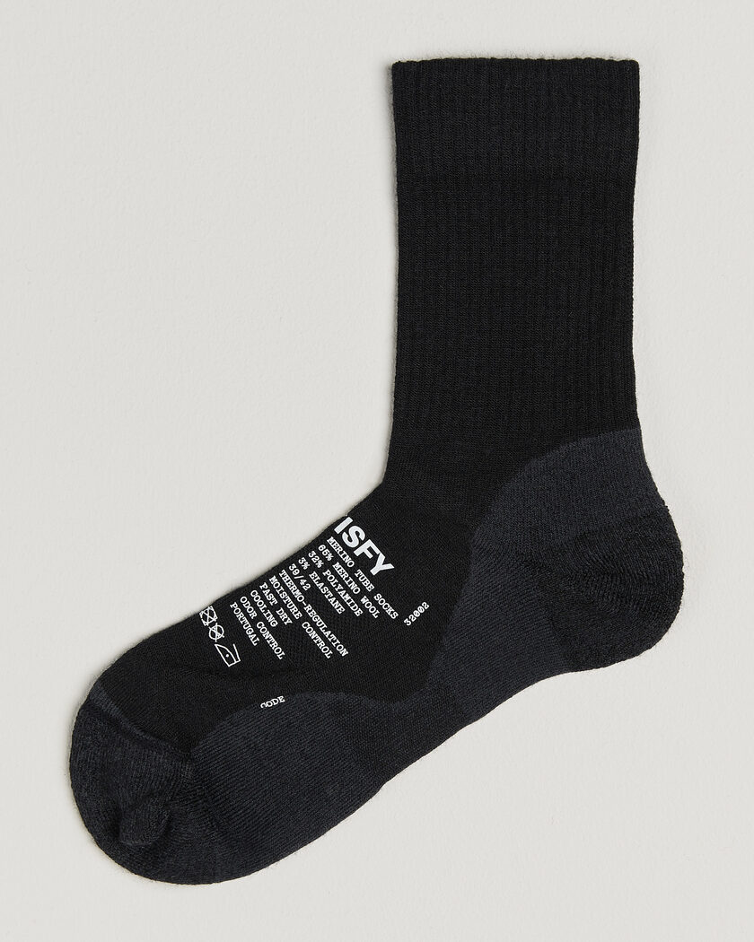Satisfy Merino Tube Socks Black – Negro