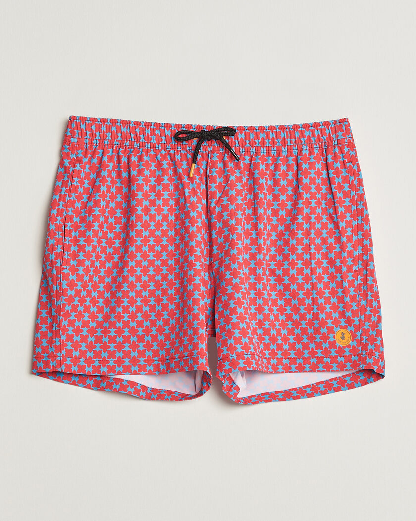 Save The Duck Printed Drawstring Swimshorts Geometrical Flowers – Rojo
