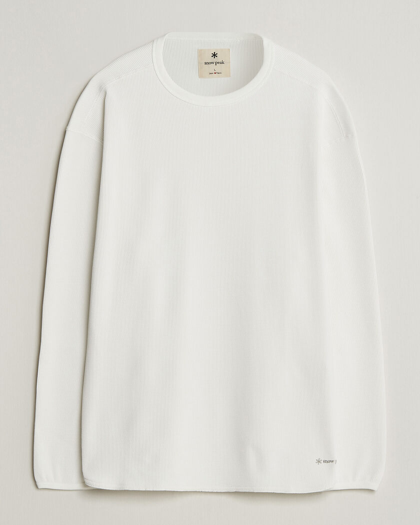 Snow Peak Dry Waffle Long Sleeve T-Shirt Off White – Blanco