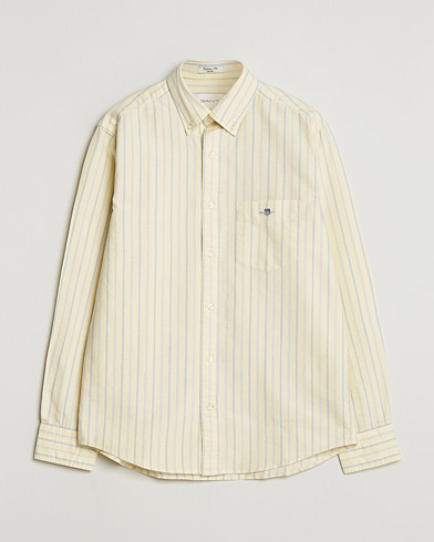 Gant Regluar Fit Classic Oxford Striped Shirt Light Mustard Yellow – Amarillo