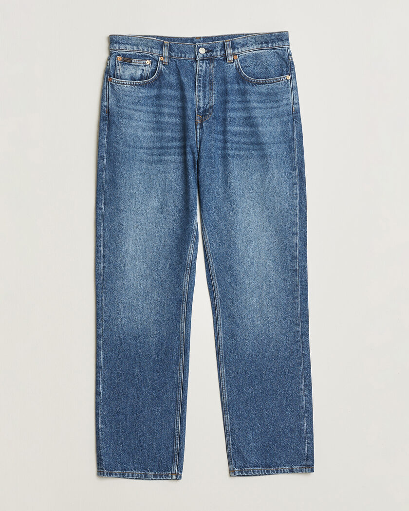 GANT Straight Fit Jeans Mid Blue Worn In – Azul