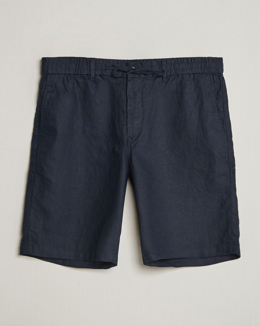Gant Regular Fit Linen Drawstring Shorts Evening Blue – Azul