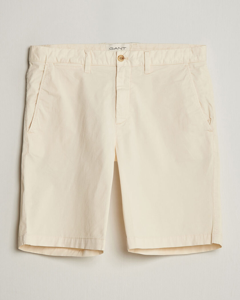Gant Regular Sunfaded Shorts Cream – Blanco