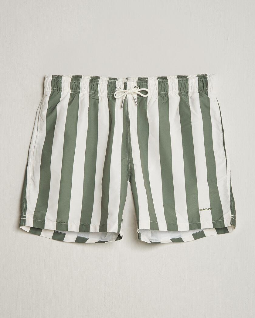 GANT Blockstriped Swimshorts Dry Herb Green – Verde