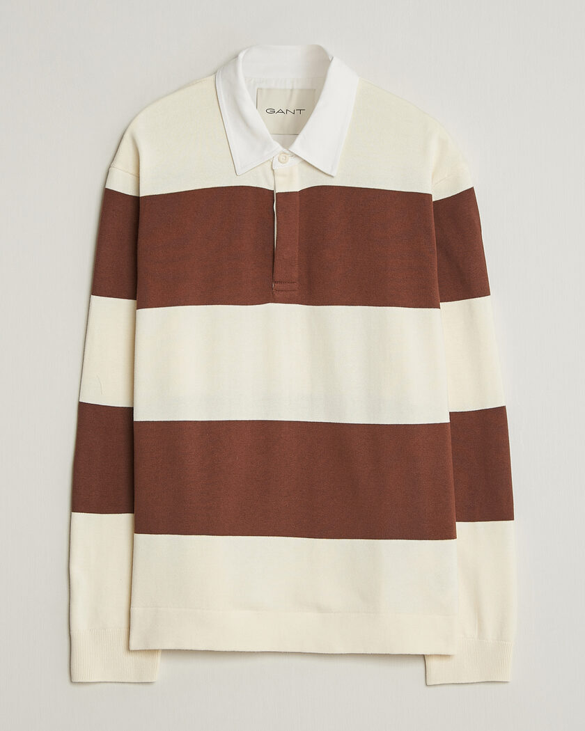 Gant Barstriped Knitted Rugger Cream/Brown – Multicolor