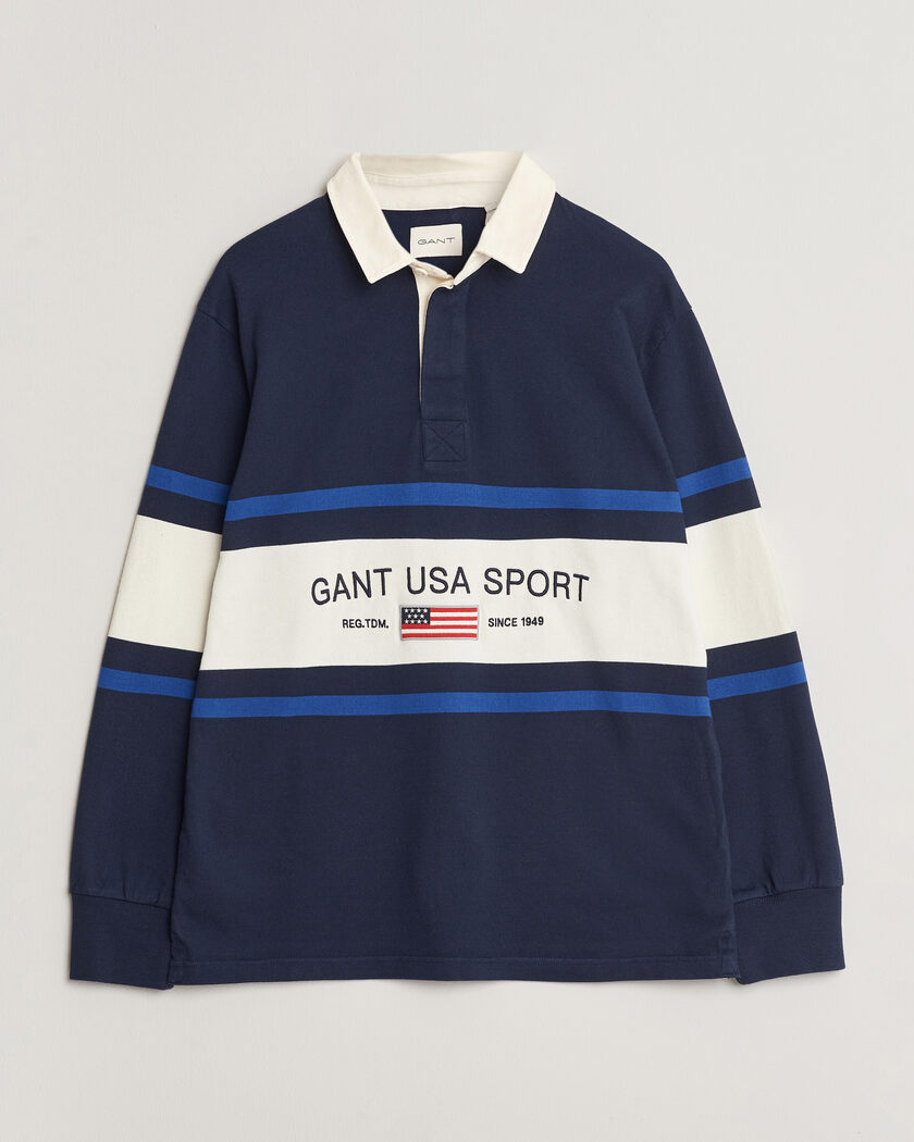 GANT Striped Rugger Evening Blue – Azul