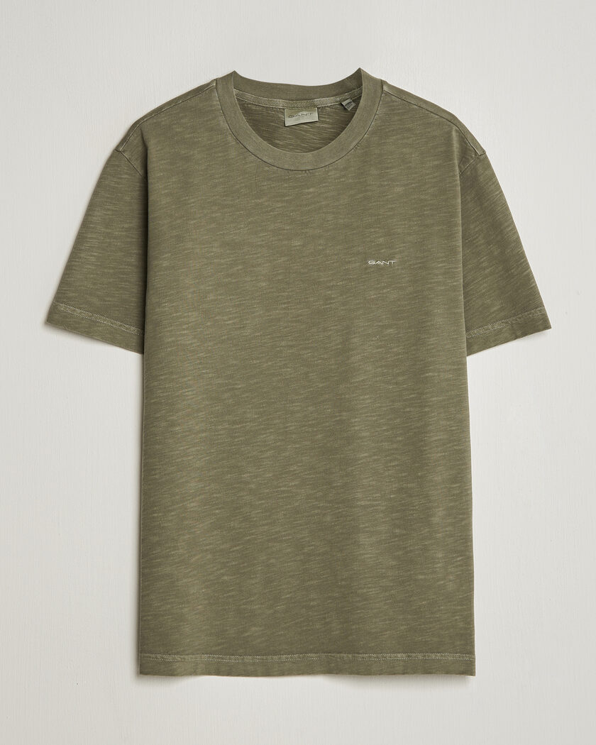 Gant Washed Slub T-Shirt Dry Herb Green – Verde