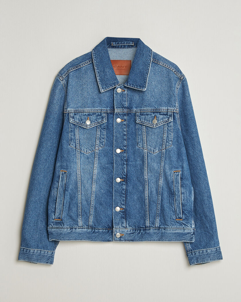 Gant Denim Trucker Jacket Mid Blue – Azul