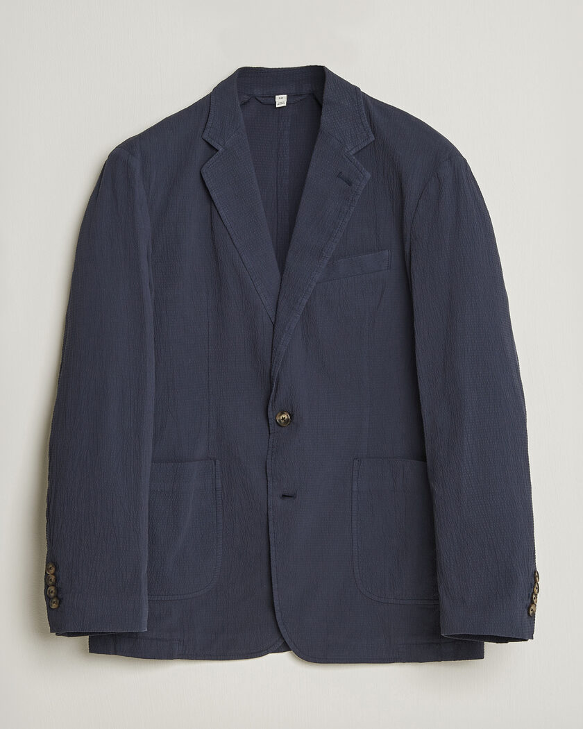 Gant Garment Dyed Seersucker Blazer Evening Blue – Azul